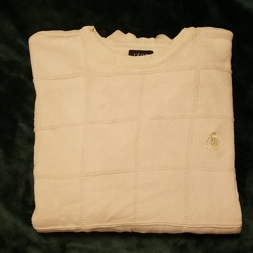 Izod Textured Crewneck Sweater Size L EUC
